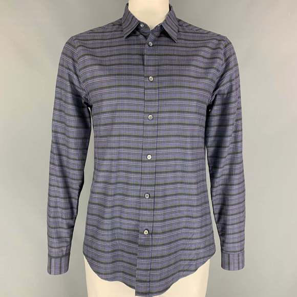LOUIS VUITTON Other - LOUIS VUITTON Purple Black Green Plaid Cotton Long Sleeve Shirt